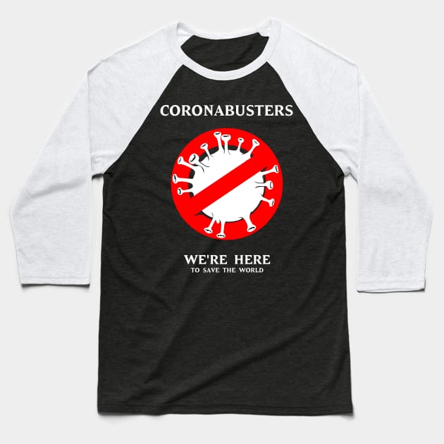 Coronabusters (Ghostbusters) Baseball T-Shirt by btcillustration